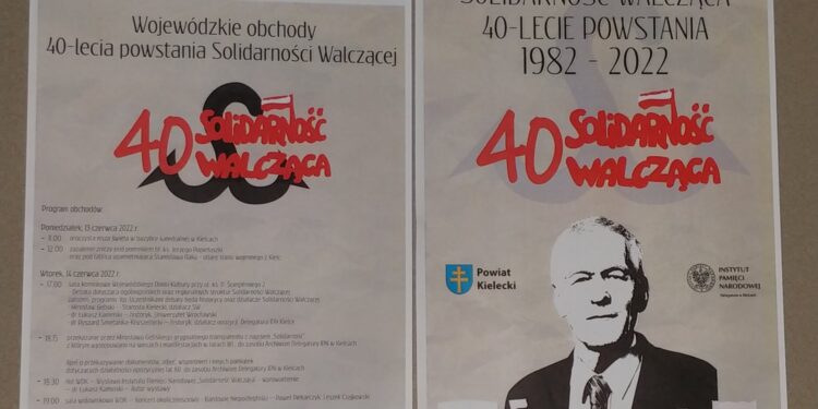 04.05.2022. Kielce. Materiały promocyjne jubileuszu 40-lecia Solidarności Walczącej / Marcin Marszałek / Radio Kielce