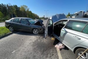 09.05.2022. Kielce. Wypadek na ulicy Ściegiennego / Wiktor Taszłow / Radio Kielce