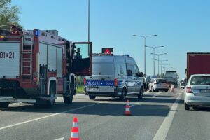 09.05.2022. Kielce. Wypadek na ulicy Ściegiennego / Wiktor Taszłow / Radio Kielce