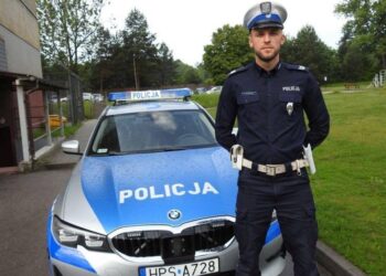Sierż. sztabowy Łukasz Piotrowski / Policja Świętokrzyska