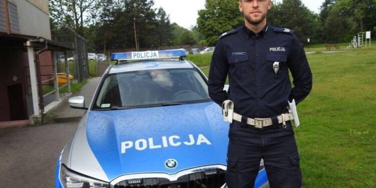Sierż. sztabowy Łukasz Piotrowski / Policja Świętokrzyska
