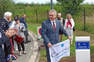 Caudry. Jedna z ulic francuskiego miasta otrzymała nazwę Pińczów. Uroczyste otwarcie ulicy. Na zdjęciu: Włodzimierz Badurak - burmistrz Pińczowa / Fot. UMiG Pińczów