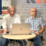 21.06.2022. Radio Kielce. Śniadanie prasowe. Na zdjęciu (od lewej): Robert Felczak - Radio Kielce, Rafał Szymczyk - Radio Kielce / Fot. Piotr Kwaśniewski - Radio Kielce