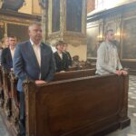 02.06.2022. Sandomierz. Msza w katedrze na zakończenie pracy synodu. Na zdjęciu (po lewej): senator Jarosław Rusiecki / Grażyna Szlęzak / Radio Kielce