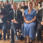 23.06.2022. Kielce. Podsumowanie roku OHP. Na zdjęciu (od lewej): Grzegorz Małkus - komendant Świętokrzyskiej Wojewódzkiej Komendy OHP, Zbigniew Koniusz - wojewoda świętokrzyski, Magdalena Fogiel-Litwinek - zastępca komendanta OHP, Krzysztof Słoń - senator RP