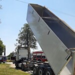 27.06.2022. Łany. Wypadek przy rozładunku / źródło: policja