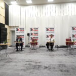 19.06.2022. Kielce. Studio Polityczne Radia Kielce. Na zdjęciu (od lewej): Radosław Podsiadły - Radio Kielce, Jarosław Karyś - PiS, Michał Skotnicki - PSL, Bogusława Długosz - Nowa Lewica / Fot. Sebastian Kalwat - Radio Kielce