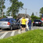 20.06.2022. Radlin. Zderzenie trzech samochodów / Fot. Piotr Kwaśniewski – Radio Kielce