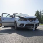 20.06.2022. Radlin. Zderzenie trzech samochodów / Fot. Piotr Kwaśniewski – Radio Kielce