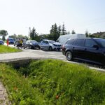 20.06.2022. Radlin. Zderzenie trzech samochodów / Fot. Piotr Kwaśniewski – Radio Kielce