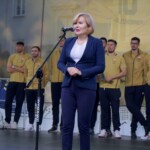 20.06.2022. Kielce. Wspólne świętowanie udanego sezonu Łomży Vive Kielce. Na zdjęciu: Anna Krupka - wiceminister sportu i turystyki / Fot. Piotr Kwaśniewski - Radio Kielce