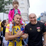 20.06.2022. Kielce. Wspólne świętowanie udanego sezonu Łomży Vive Kielce. Na zdjęciu (po prawej): Talant Dujszebajew - trener Łomzy Vive Kielce / Fot. Piotr Kwaśniewski - Radio Kielce