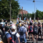 25.06.2022. Staszów. Wymarsz 202. pieszej pielgrzymki do Sanktuarium Maryjnego w Sulisławicach / Fot. ks. Grzegorz Słodkowski - Rzecznik Diecezji Sandomierskiej