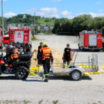 Pińczów. Ćwiczenia strażackie pod kryptonimem „Powódź 2022” / Fot. Marta Gajda-Kruk - Radio Kielce