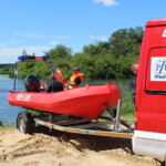 Pińczów. Ćwiczenia strażackie pod kryptonimem „Powódź 2022” / Fot. Marta Gajda-Kruk - Radio Kielce