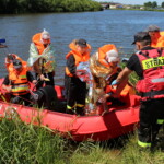 Pińczów. Ćwiczenia strażackie pod kryptonimem „Powódź 2022” / Fot. Marta Gajda-Kruk - Radio Kielce