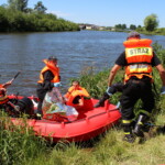 Pińczów. Ćwiczenia strażackie pod kryptonimem „Powódź 2022” / Fot. Marta Gajda-Kruk - Radio Kielce