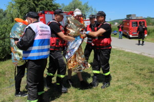 Pińczów. Ćwiczenia strażackie pod kryptonimem „Powódź 2022” / Fot. Marta Gajda-Kruk - Radio Kielce
