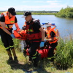 Pińczów. Ćwiczenia strażackie pod kryptonimem „Powódź 2022” / Fot. Marta Gajda-Kruk - Radio Kielce