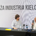 27.06.2022. Kielce. Ogłoszenie nowego sponsora tytularnego dla kieleckich piłkarzy ręcznych. Na zdjęciu (od lewej): Szczepan Ruman - prezes zarządu ŚKSM, Marian Urban - prezes Łomży Industrii Kielce / Fot. Wiktor Taszłow - Radio Kielce