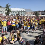 18.06.2022. Kielce. Kielczanie kibicowali Łomży Vive Kielce na Rynku / Fot. Wiktor Taszłow - Radio Kielce