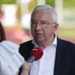 19.06.2022. Morawica. Zawody Pożarnicze. Na zdjęciu: poseł Krzysztof Lipiec - szef świętokrzyskich struktur PiS/ Fot. Wiktor Taszłow - Radio Kielce