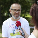 19.06.2022. Kielce. Kielce. Gra miejska „Przygoda z Tatą”. Na zdjęciu: Łukasz Sedek - organizator / Fot. Wiktor Taszłow - Radio Kielce