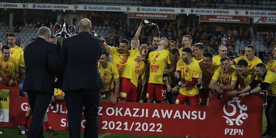 29.05.2022 Kielce mecz Korona Kielce - Chrobry Głogów, po którym Korona awansowała do ekstraklasy