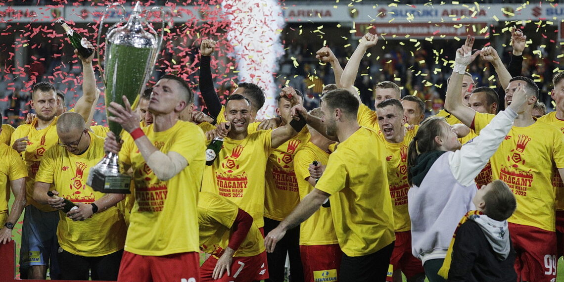 29.05.2022 Kielce mecz Korona Kielce - Chrobry Głogów, po którym Korona awansowała do ekstraklasy