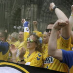 19.06.2022 Kolonia (Niemcy) Final Four Ligi Mistrzów. Przemarsz kibiców / Fot. Jarosław Kubalski - Radio Kielce