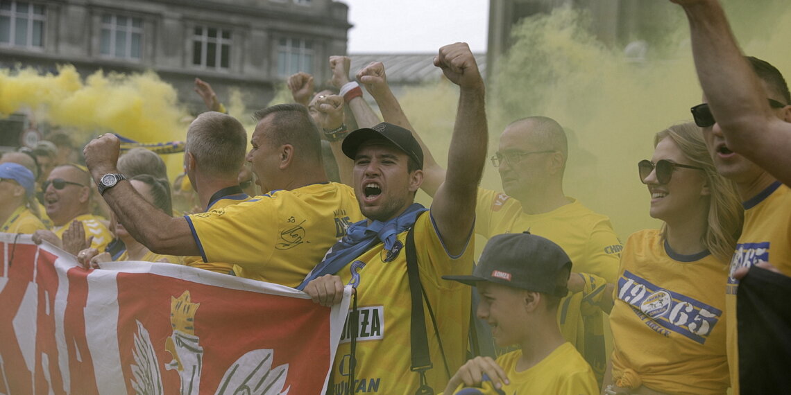 19.06.2022 Kolonia (Niemcy) Final Four Ligi Mistrzów. Przemarsz kibiców / Fot. Jarosław Kubalski - Radio Kielce