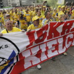 19.06.2022 Kolonia (Niemcy) Final Four Ligi Mistrzów. Przemarsz kibiców / Fot. Jarosław Kubalski - Radio Kielce