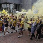 19.06.2022 Kolonia (Niemcy) Final Four Ligi Mistrzów. Przemarsz kibiców / Fot. Jarosław Kubalski - Radio Kielce