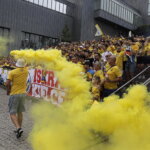 19.06.2022 Kolonia (Niemcy) Final Four Ligi Mistrzów. Przemarsz kibiców / Fot. Jarosław Kubalski - Radio Kielce