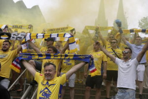 19.06.2022 Kolonia (Niemcy) Final Four Ligi Mistrzów. Przemarsz kibiców / Fot. Jarosław Kubalski - Radio Kielce