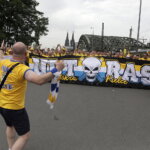 19.06.2022 Kolonia (Niemcy) Final Four Ligi Mistrzów. Przemarsz kibiców / Fot. Jarosław Kubalski - Radio Kielce