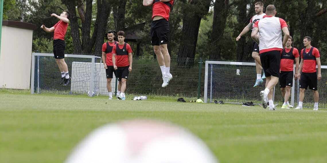 14.06.2022 Kielce. Trening piłkarzy Korony Kielce