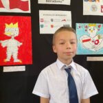 03.06.2022. Kielce. Podsumowanie projektu„ Historia i tożsamość - polskie symbole narodowe”. Na zdjęciu: Jakub Kopeć - zwycięzca konkursu prac plastycznych / Daniel Lenart / Radio Kielce