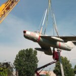 13.06.2022. Ostrowiec Świętokrzyski. Demontaż MiG-a / Łukasz Grudniewski