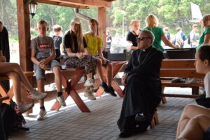 11.06.2022. Sandomierz. Dzień Młodych Diecezji Sandomierskiej. Na zdjęciu biskup sandomierski Krzysztof Nitkiewicz / ks. Grzegorz Słodkowski