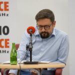 05.06.2022. Kielce. Studio Polityczne Radia Kielce. Na zdjęciu: Mateusz Żukowski - Koalicja Obywatelska / Piotr Kwaśniewski / Radio Kielce
