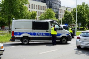 10.06.2022. Kielce. Wypadek na ul. Warszawskiej / Piotr Kwaśniewski / Radio Kielce