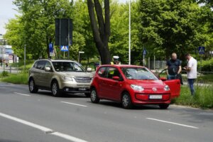 10.06.2022. Kielce. Wypadek na ul. Warszawskiej / Piotr Kwaśniewski / Radio Kielce