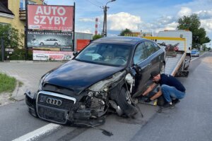 14.06.2022. Kielce. Zdarzenie drogowe na ulicy Łódzkiej / Wiktor Taszłow / Radio Kielce