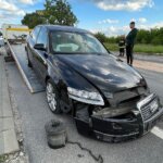 14.06.2022. Kielce. Zdarzenie drogowe na ulicy Łódzkiej / Wiktor Taszłow / Radio Kielce