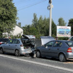 20.06.2022. Radlin. Zderzenie trzech samochodów / Fot. Piotr Kwaśniewski – Radio Kielce