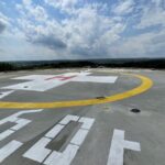 02.06.2022. Ostrowiec Św. Otwarcie lądowiska dla śmigłowców na dachu Szpitala Powiatowego / Emilia Sitarska / Radio Kielce