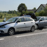 20.06.2022. Radlin. Zderzenie trzech samochodów / Fot. Piotr Kwaśniewski – Radio Kielce