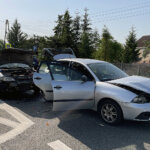 20.06.2022. Radlin. Zderzenie trzech samochodów / Fot. Piotr Kwaśniewski – Radio Kielce