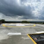 02.06.2022. Ostrowiec Św. Otwarcie lądowiska dla śmigłowców na dachu Szpitala Powiatowego / Emilia Sitarska / Radio Kielce